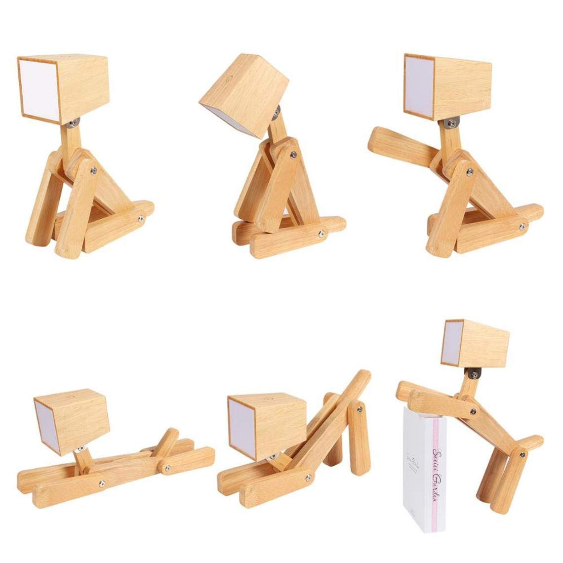 Wooden Adjustable Cute Dog Table Lamp 7W White Led Night Light-PALNL001