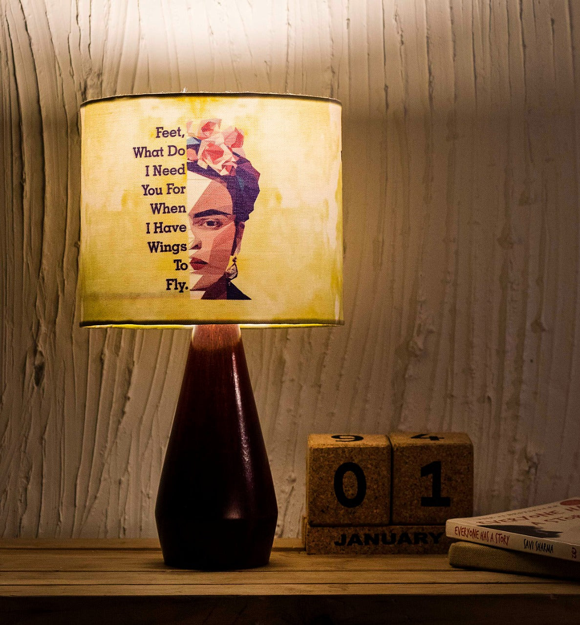 THE FASHIONISTA , WOODEN BASE TABLE LAMP -SKD001FA