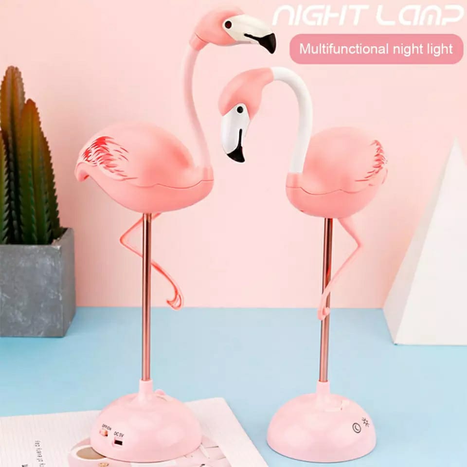 PAIR OF 2, PINK FLAMINGO DECORATIVE TABLE LAMPS -PANI01FL