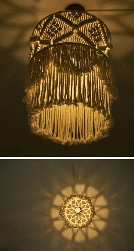 Attractive  Boho  Macrame Lamp Shade-JC001MLS