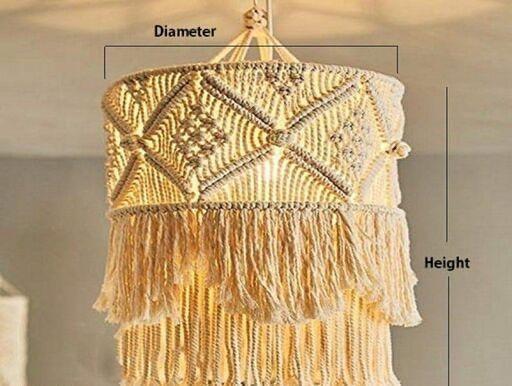 Attractive  Boho  Macrame Lamp Shade-JC001MLS