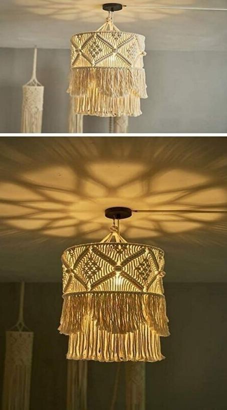 Attractive  Boho  Macrame Lamp Shade-JC001MLS