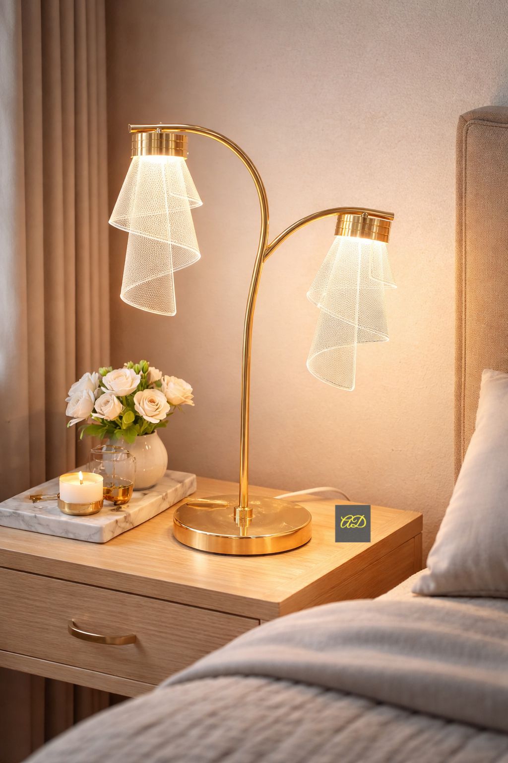 LED Crystal Table Decorative Night Light Lamp-AKSH001TL